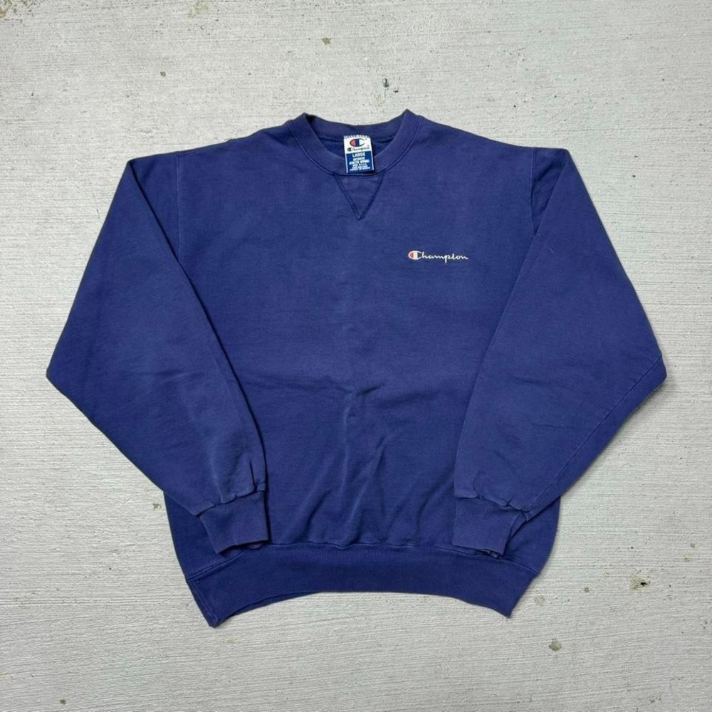 Vintage 90s Champion Script Spellout Logo Sweatshirt Size Large